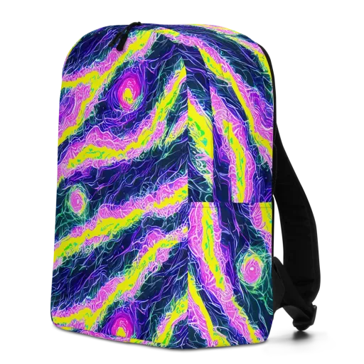 Cyber Blossom on a Minimalist Backpack