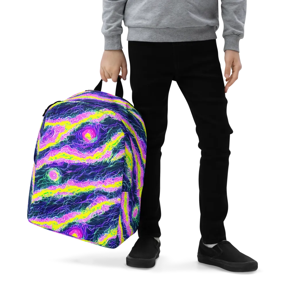 Cyber Blossom on Minimalist Backpack — Zoomed-in