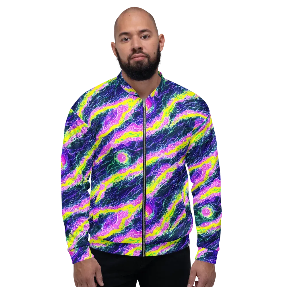 Cyber Blossom on Bomber Jacket — Front