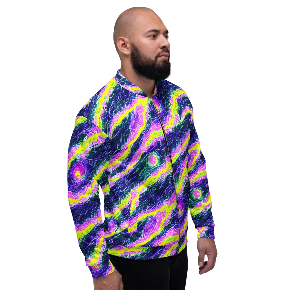 Cyber Blossom on Bomber Jacket — Right