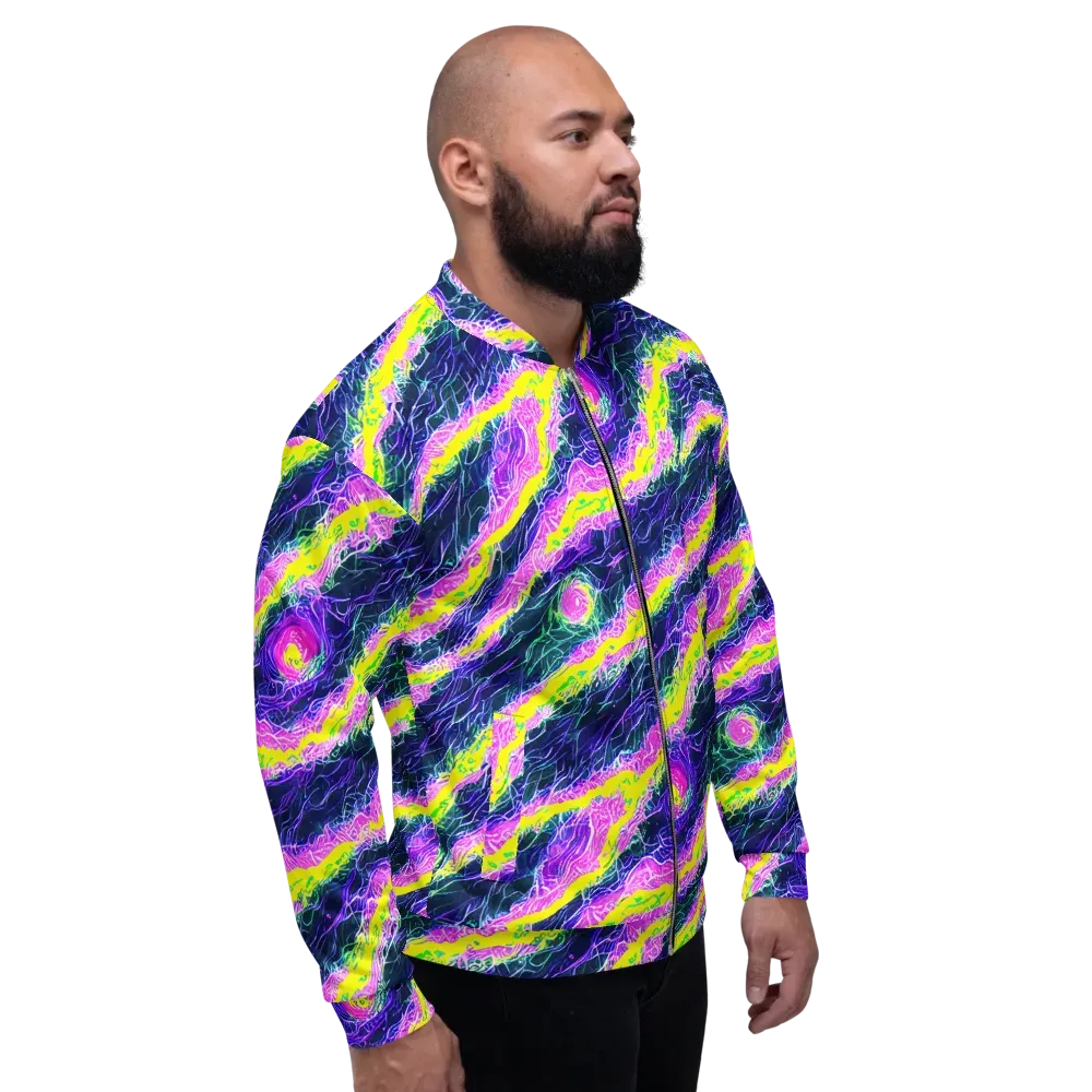 Cyber Blossom on Bomber Jacket — Right