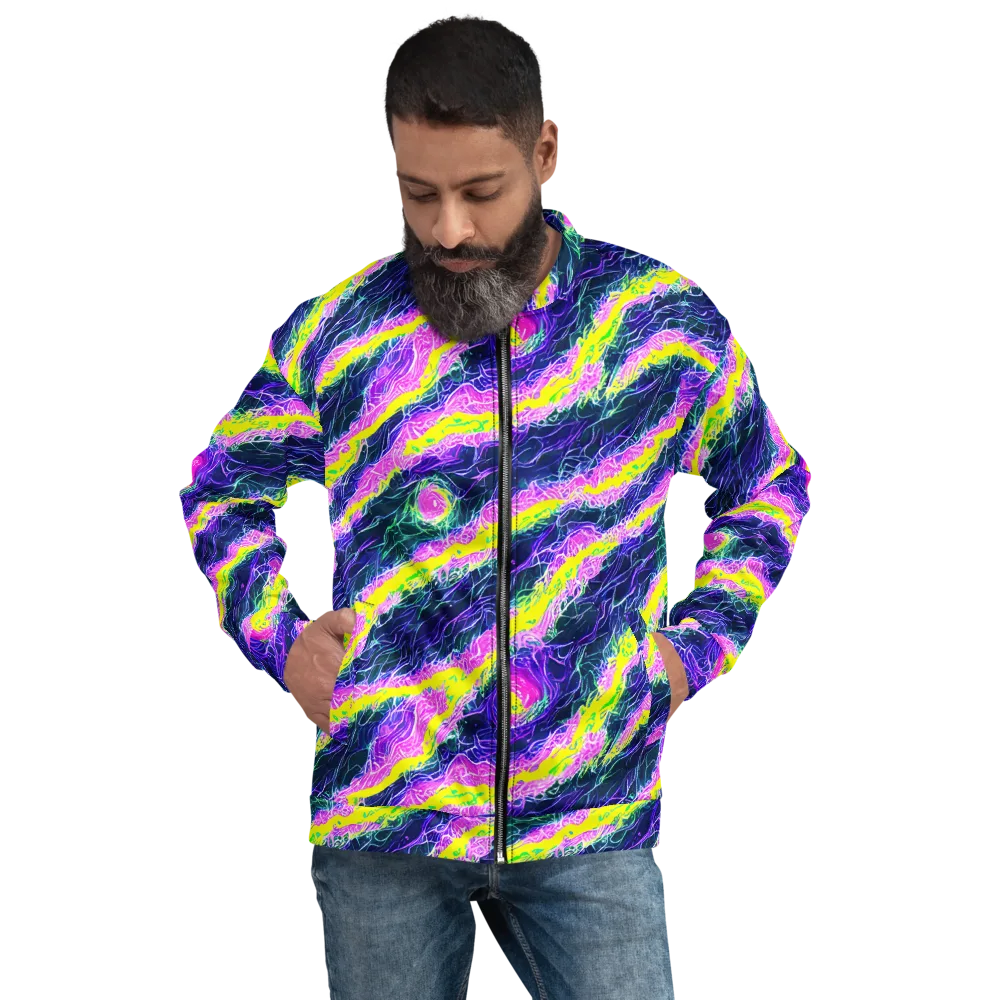 Cyber Blossom on Bomber Jacket — Front
