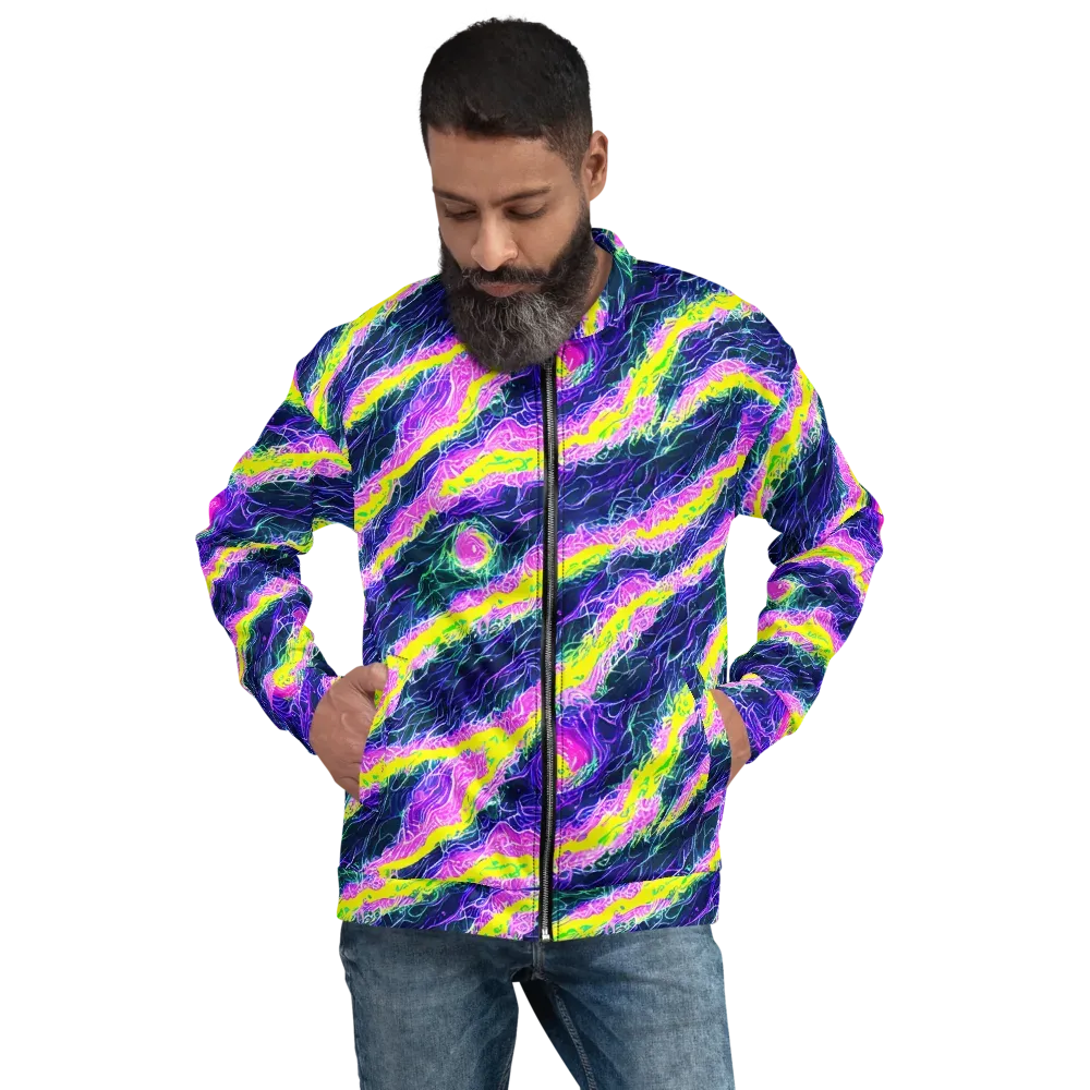 Cyber Blossom on Bomber Jacket — Front