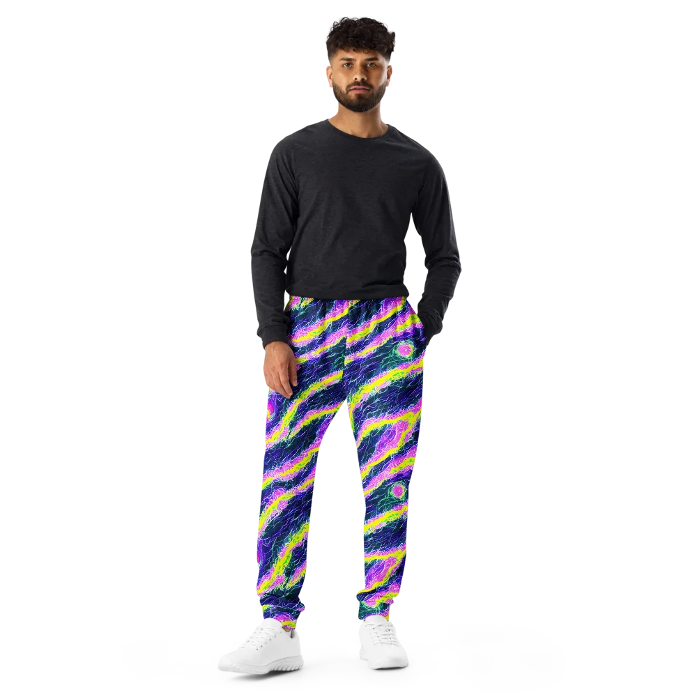 Cyber Blossom on Men's Joggers — Front