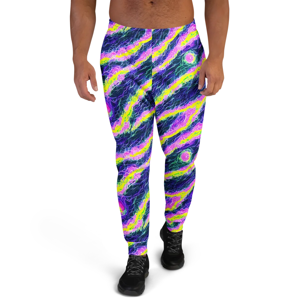 Cyber Blossom on Men's Joggers — Front