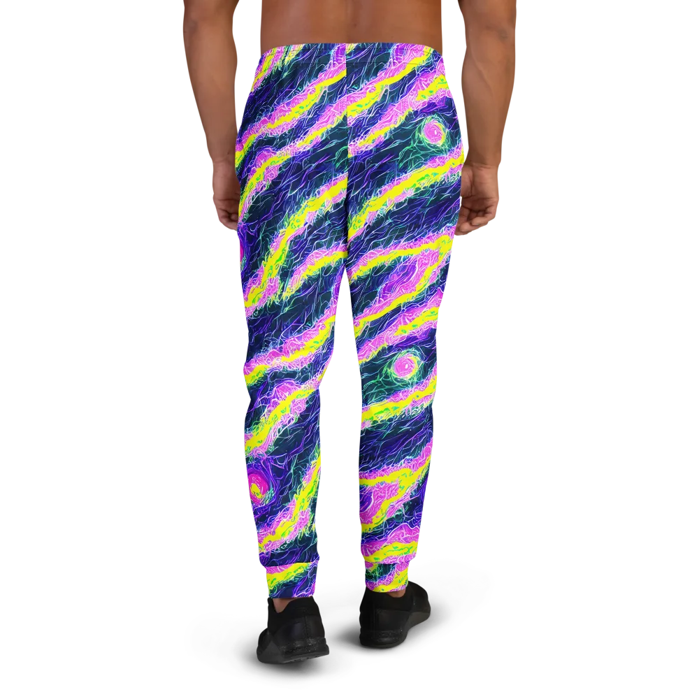 Cyber Blossom on Men's Joggers — Back