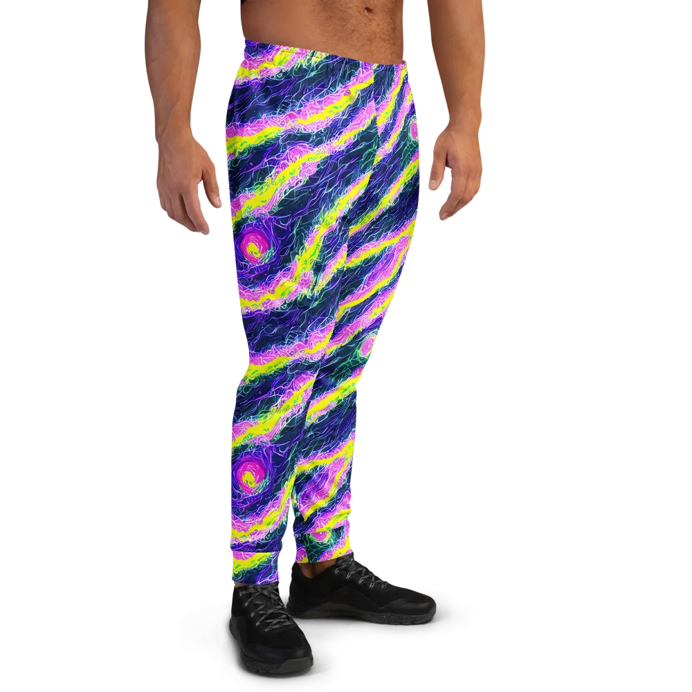 Cyber Blossom on Men's Joggers — Right