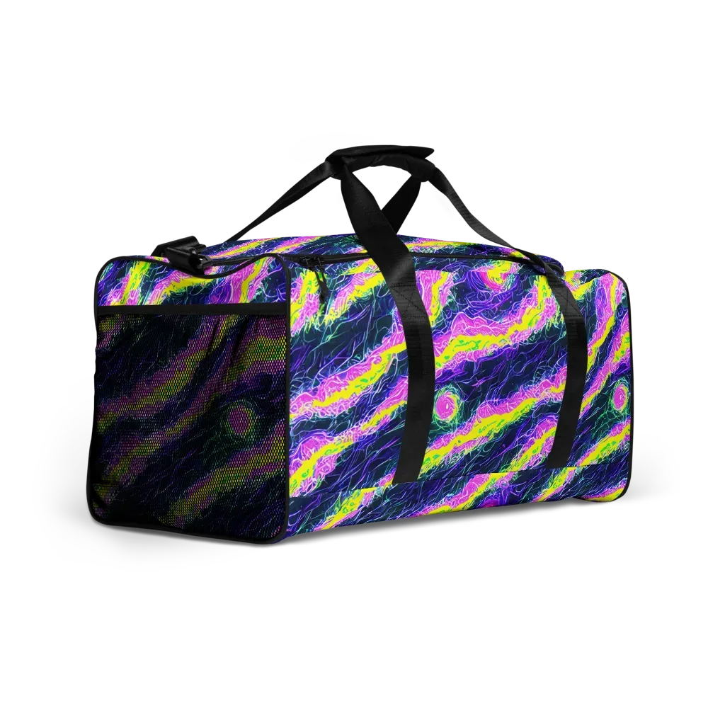 Cyber Blossom on Duffle Bag — Right Front