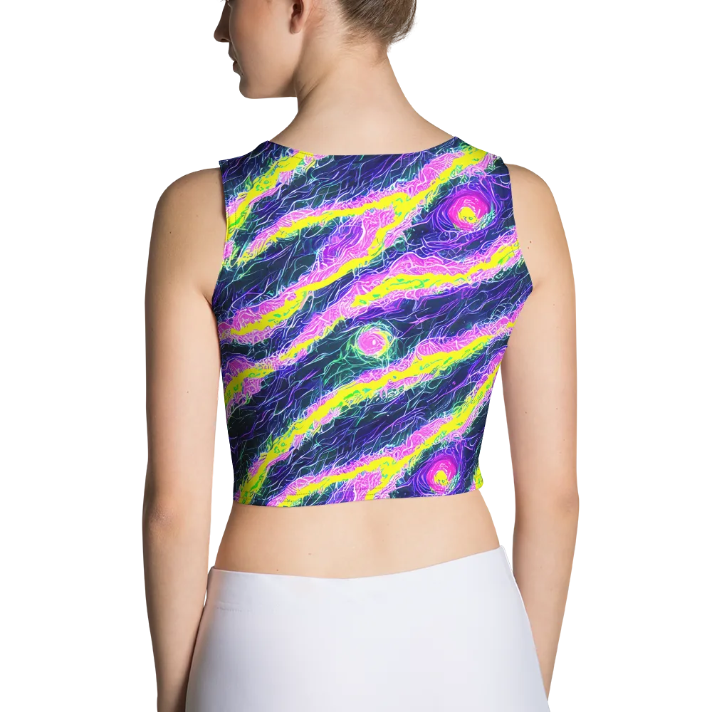 Cyber Blossom on Crop Top — Back