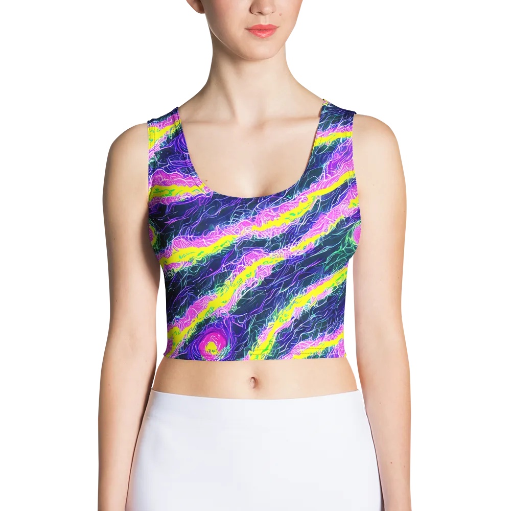 Cyber Blossom on Crop Top — Front