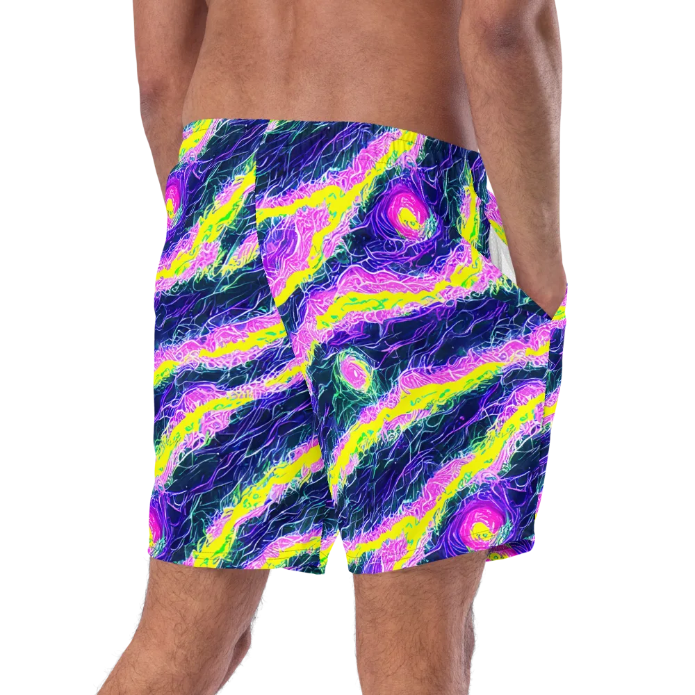 Cyber Blossom on Swim Trunks — Right Back