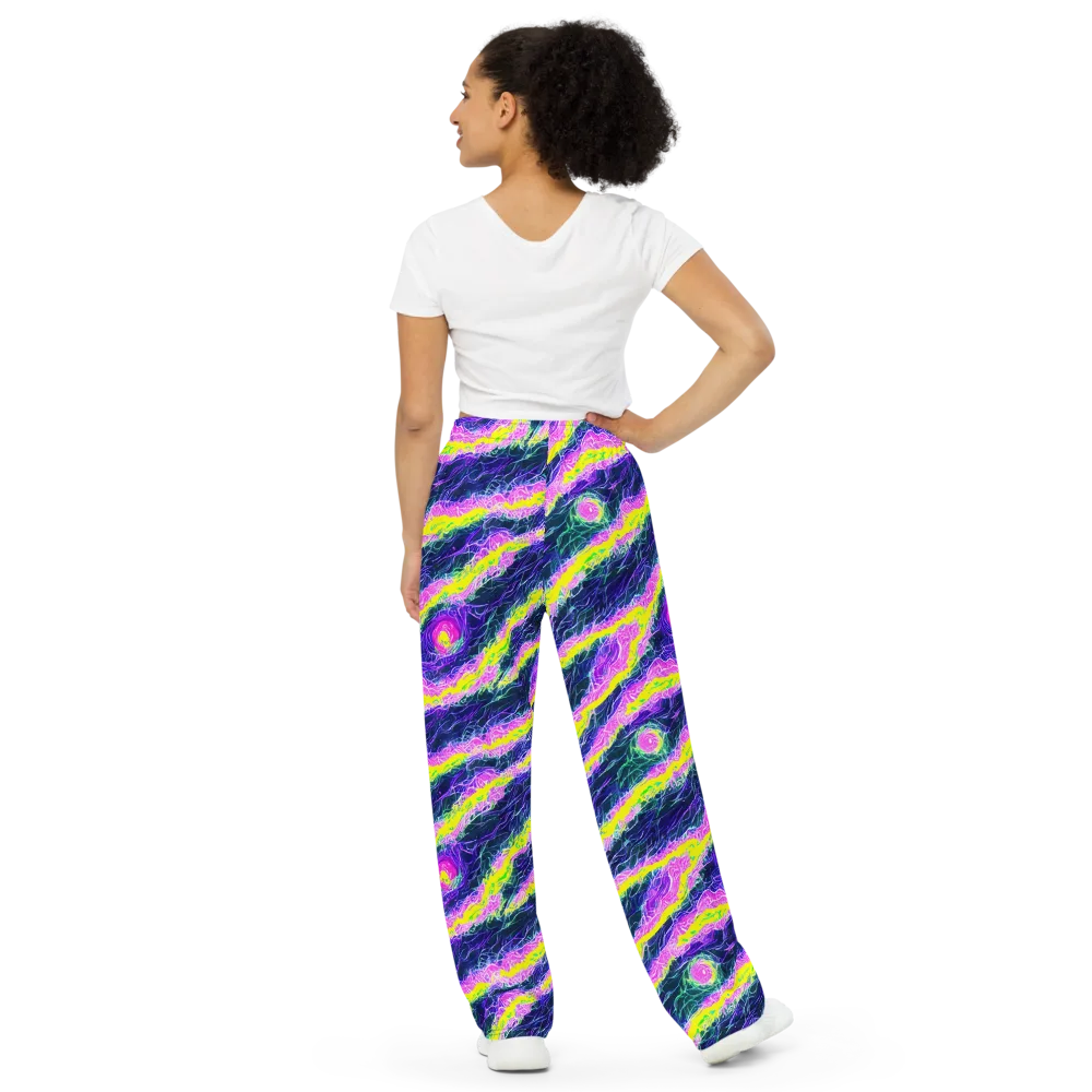 Cyber Blossom on Wide-Leg Pants — Back