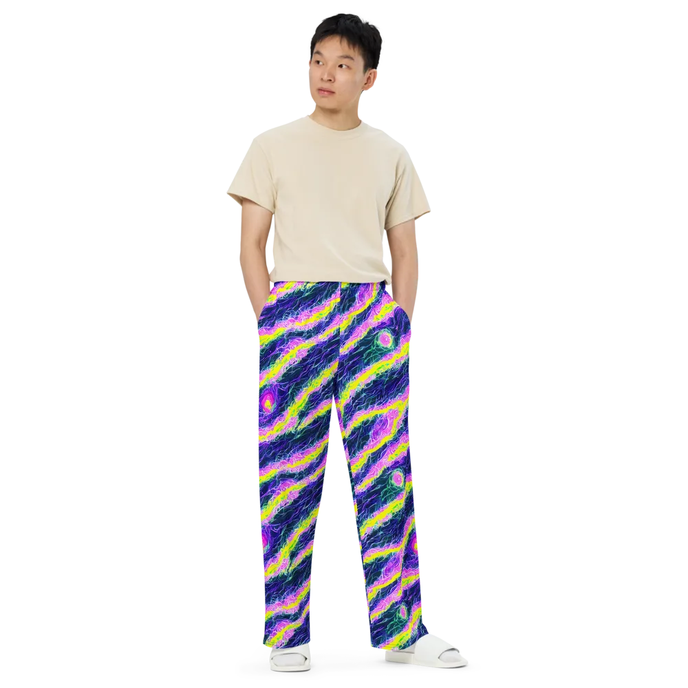 Cyber Blossom on Wide-Leg Pants — Front