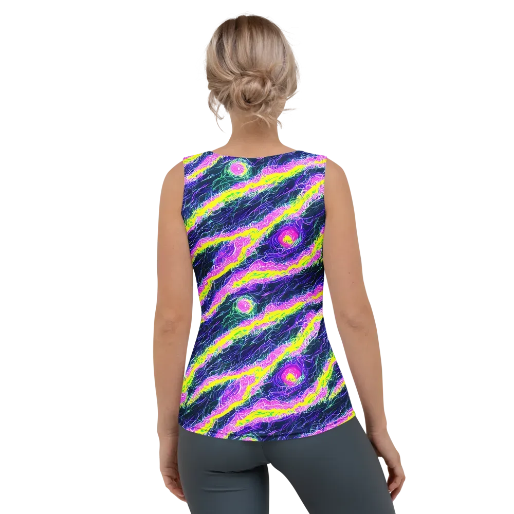 Cyber Blossom on Women's Tank Top — Back