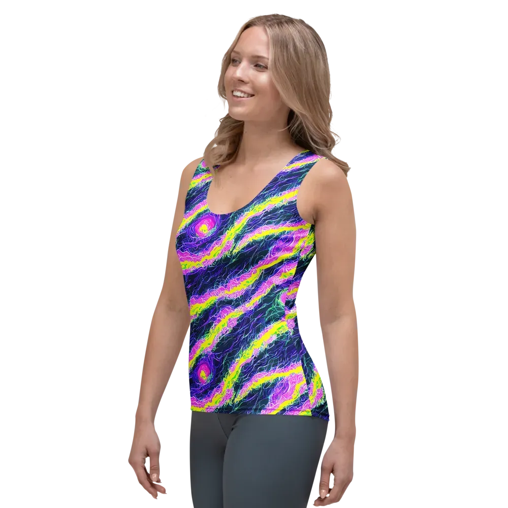 Cyber Blossom on Women's Tank Top — Left Front