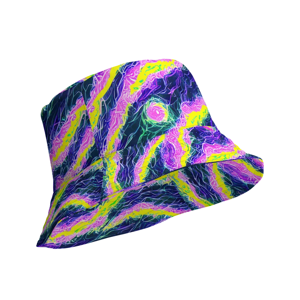 Cyber Blossom on Reversible Bucket Hat — Product details Outside