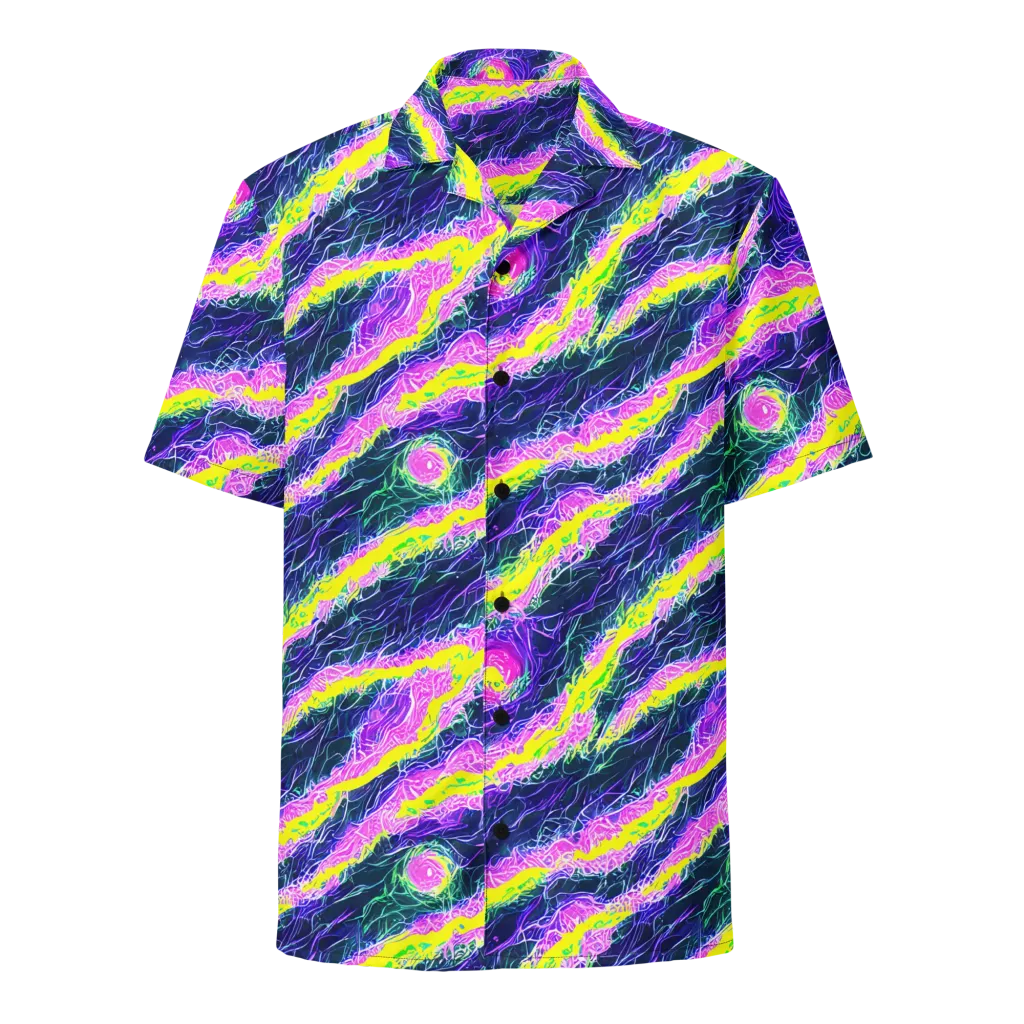 Cyber Blossom on Button Shirt — Front