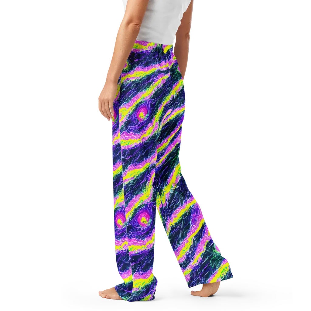 Cyber Blossom on Women's Pajama Pants — Left