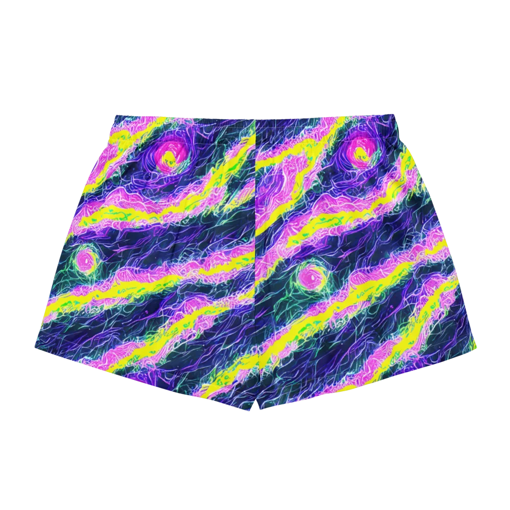 Cyber Blossom on Women's Pajama Shorts — Back