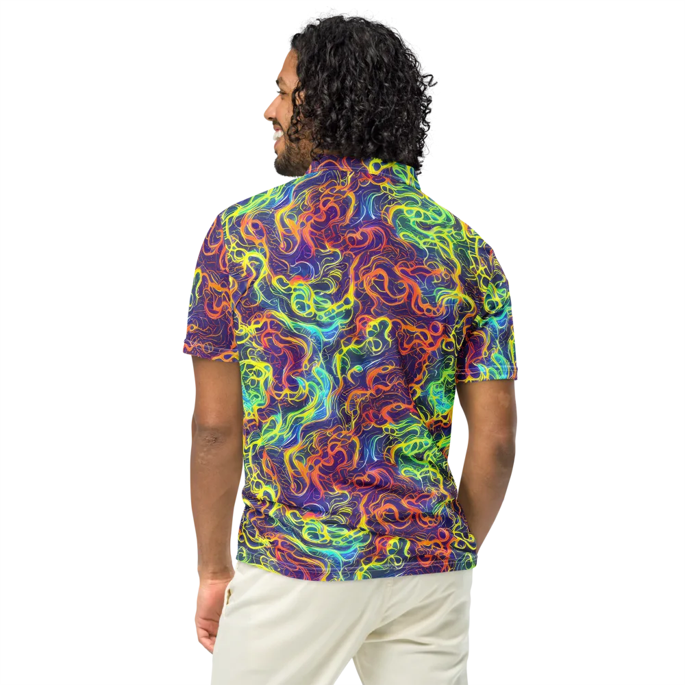Afterdark Surge on Men's Slim Fit Polo Shirt — Back