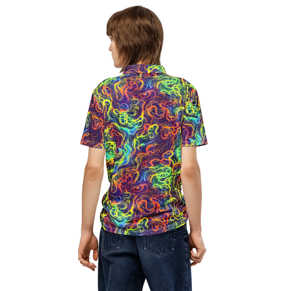Afterdark Surge on Men's Slim Fit Polo Shirt — Back