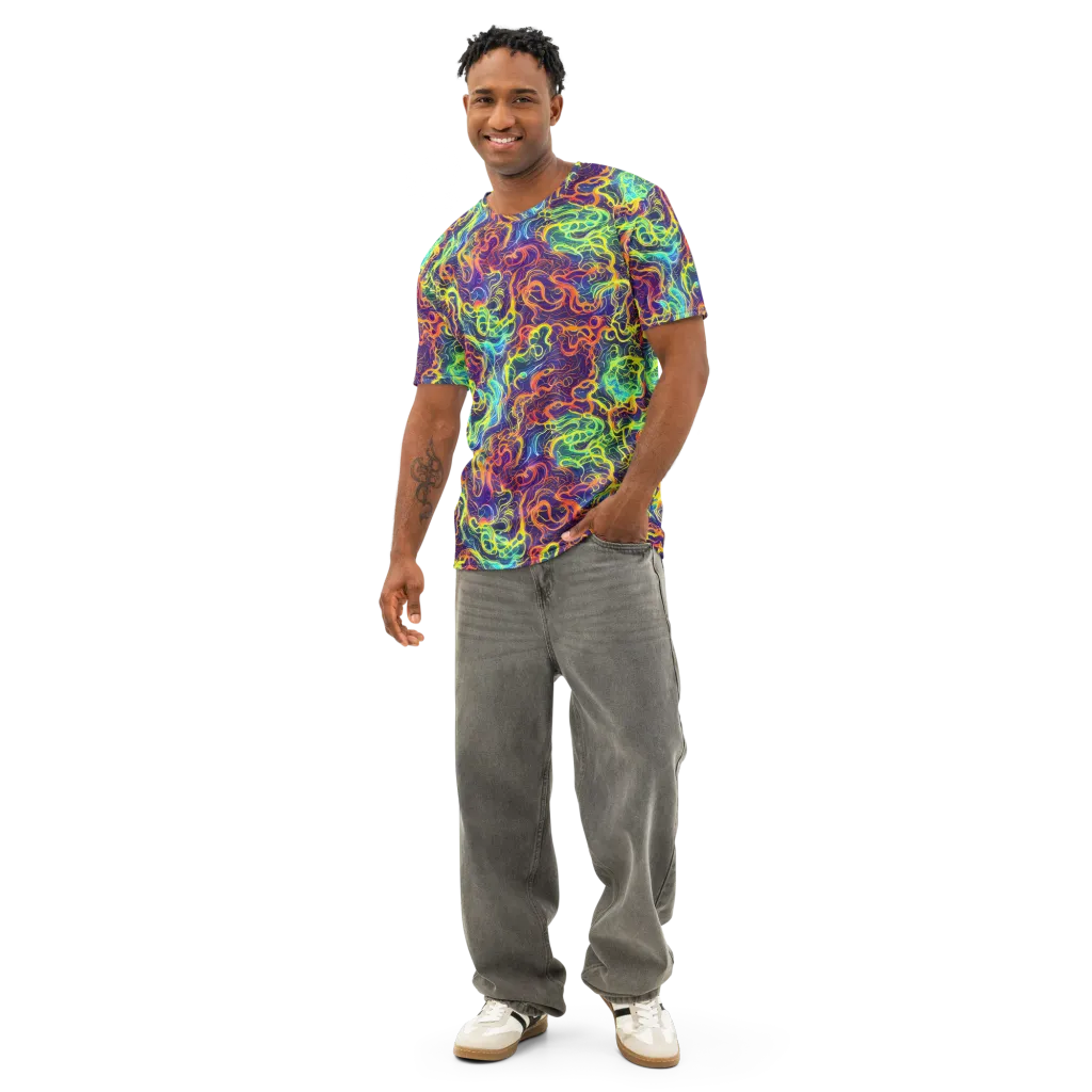 Afterdark Surge on Men's Cotton Crew Neck T-Shirt — Front