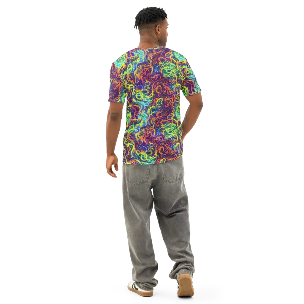 Afterdark Surge on Men's Cotton Crew Neck T-Shirt — Back
