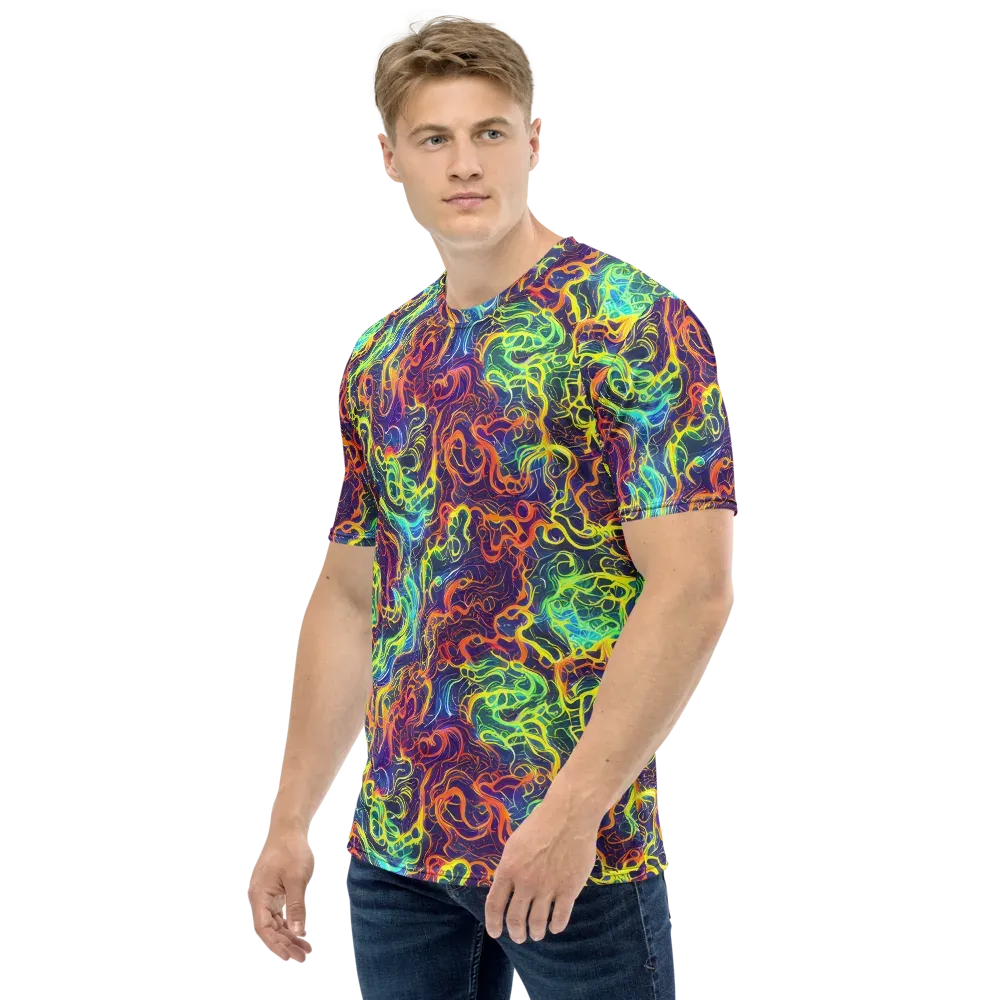 Afterdark Surge on Men's Crew Neck T-Shirt — Left