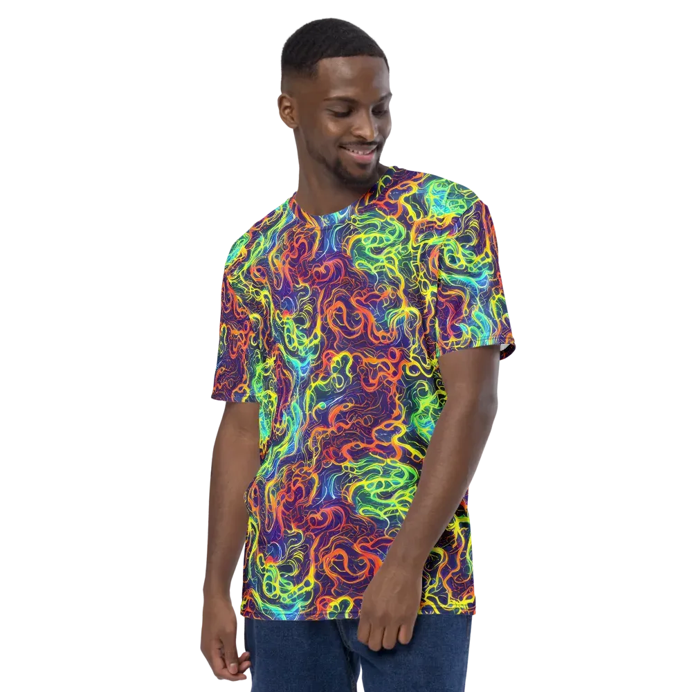 Afterdark Surge on Men's Crew Neck T-Shirt — Left