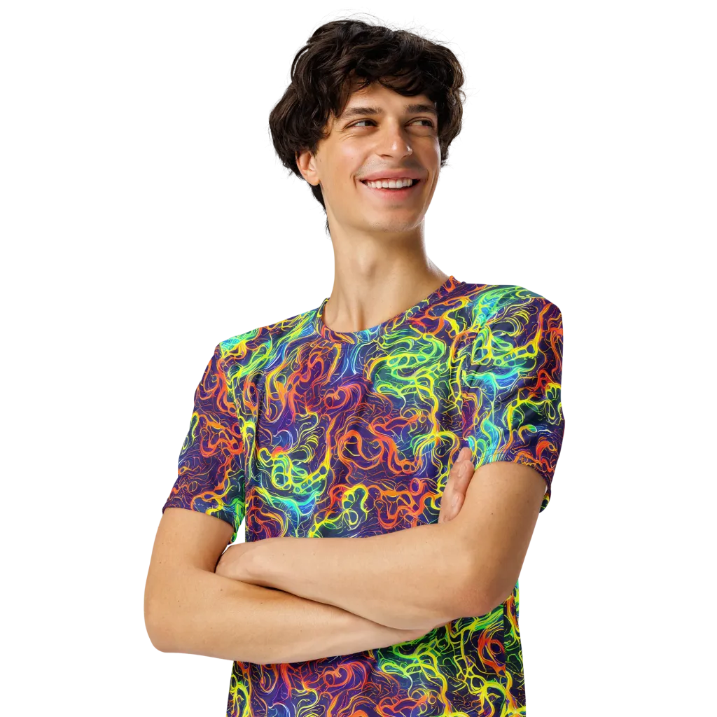 Afterdark Surge on Men's Crew Neck T-Shirt — Left Front