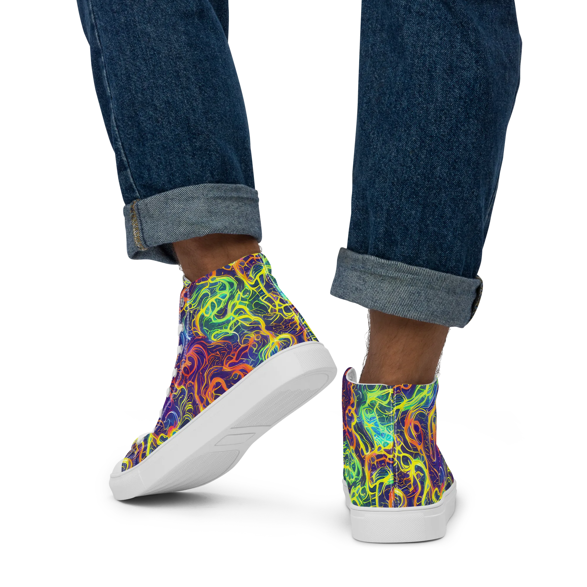 Afterdark Surge on Men's High Top Canvas Shoes — Back