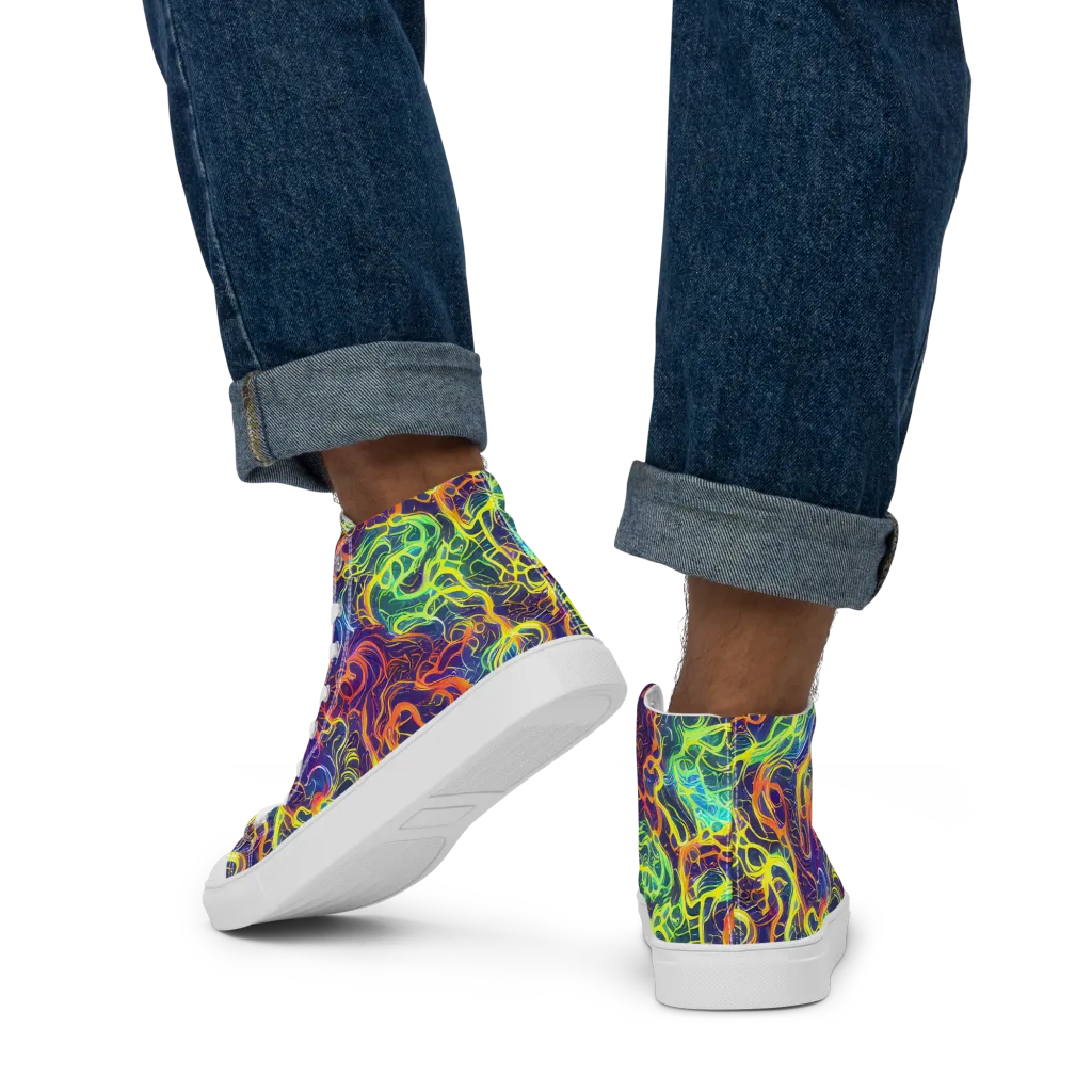Afterdark Surge on Men's High Top Canvas Shoes — Back