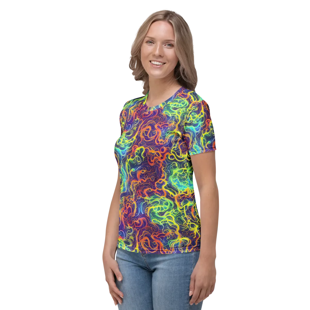 Afterdark Surge on Women's Crew Neck T-Shirt — Left