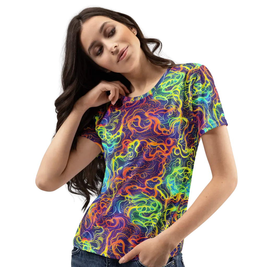 Afterdark Surge on Women's Crew Neck T-Shirt — Left Front