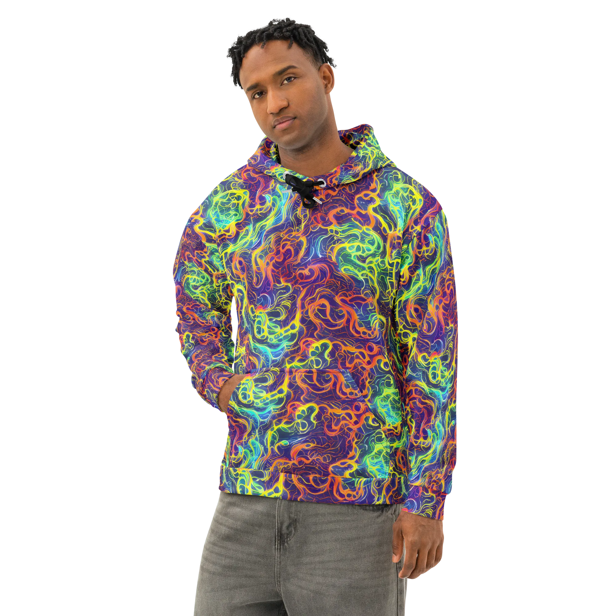Afterdark Surge on Cotton Hoodie — Left Front