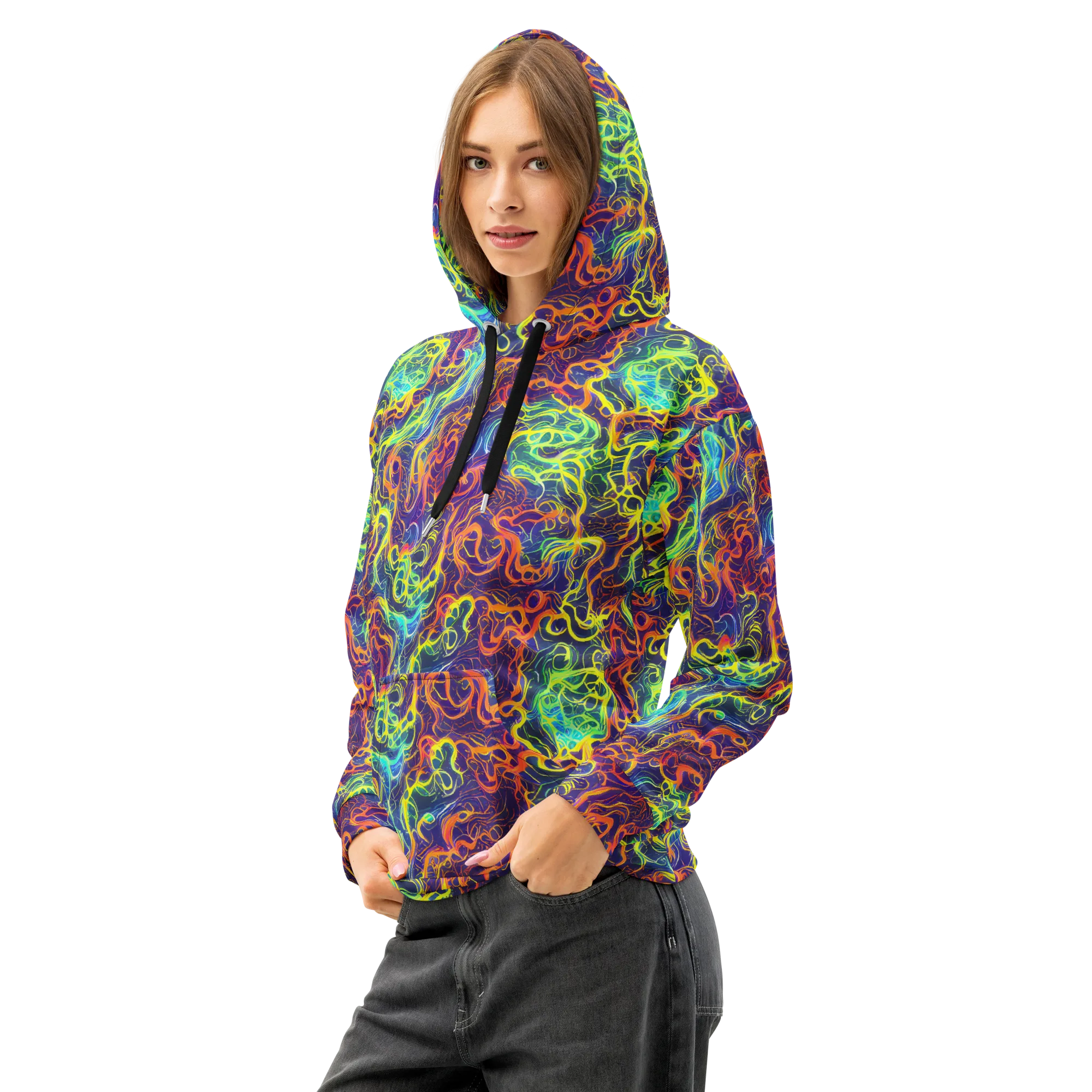 Afterdark Surge on Cotton Hoodie — Left Front