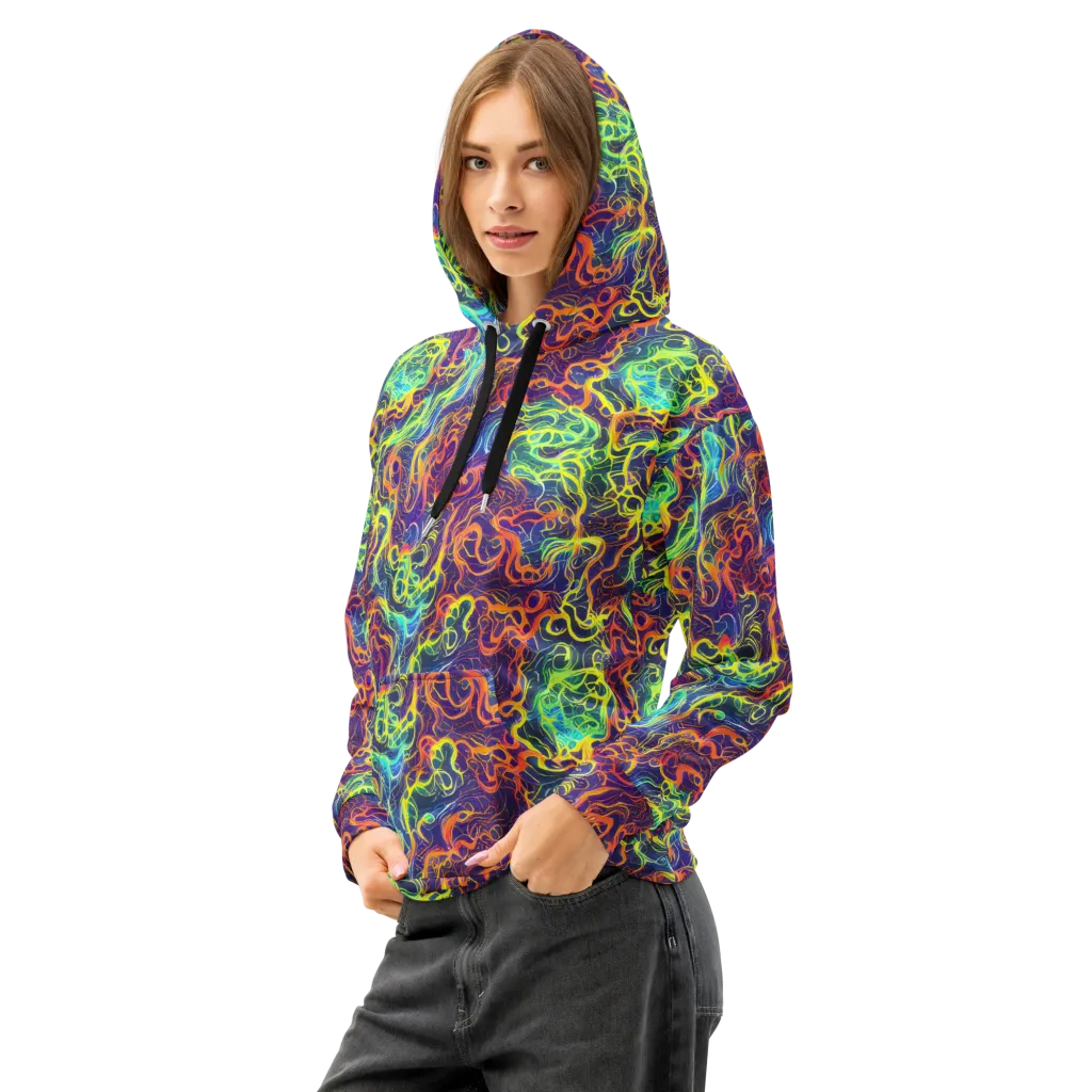 Afterdark Surge on Cotton Hoodie — Left Front
