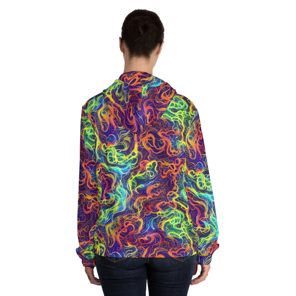 Afterdark Surge on Women's Full-Zip Hoodie — Back On Person
