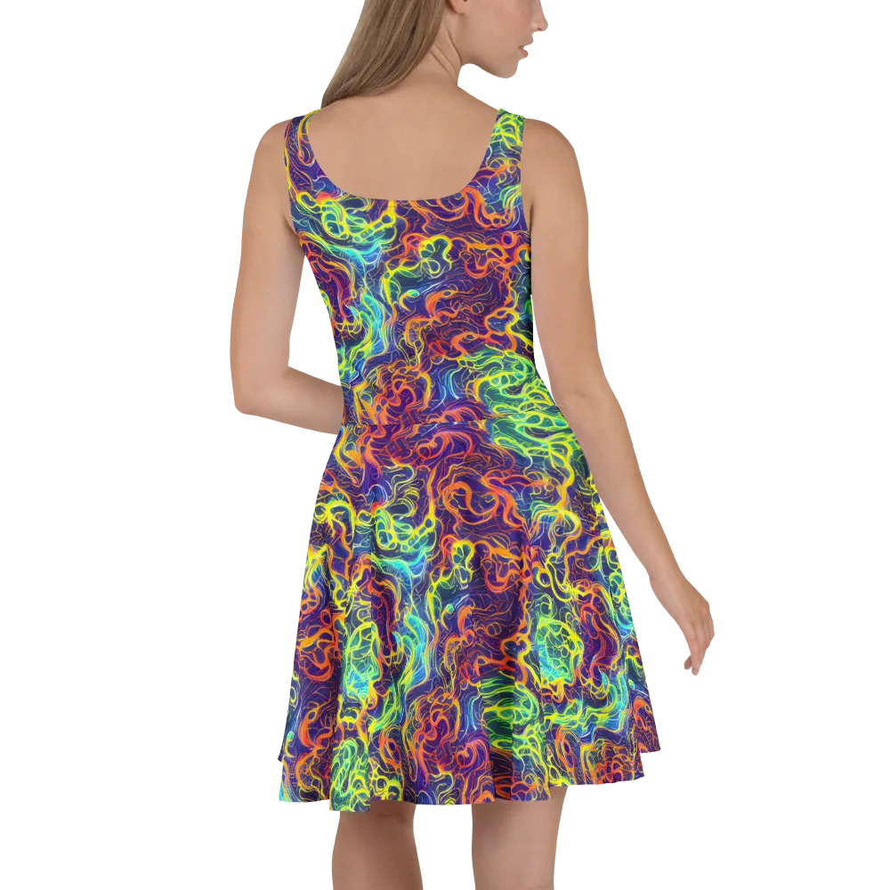 Afterdark Surge on Skater Dress — Back