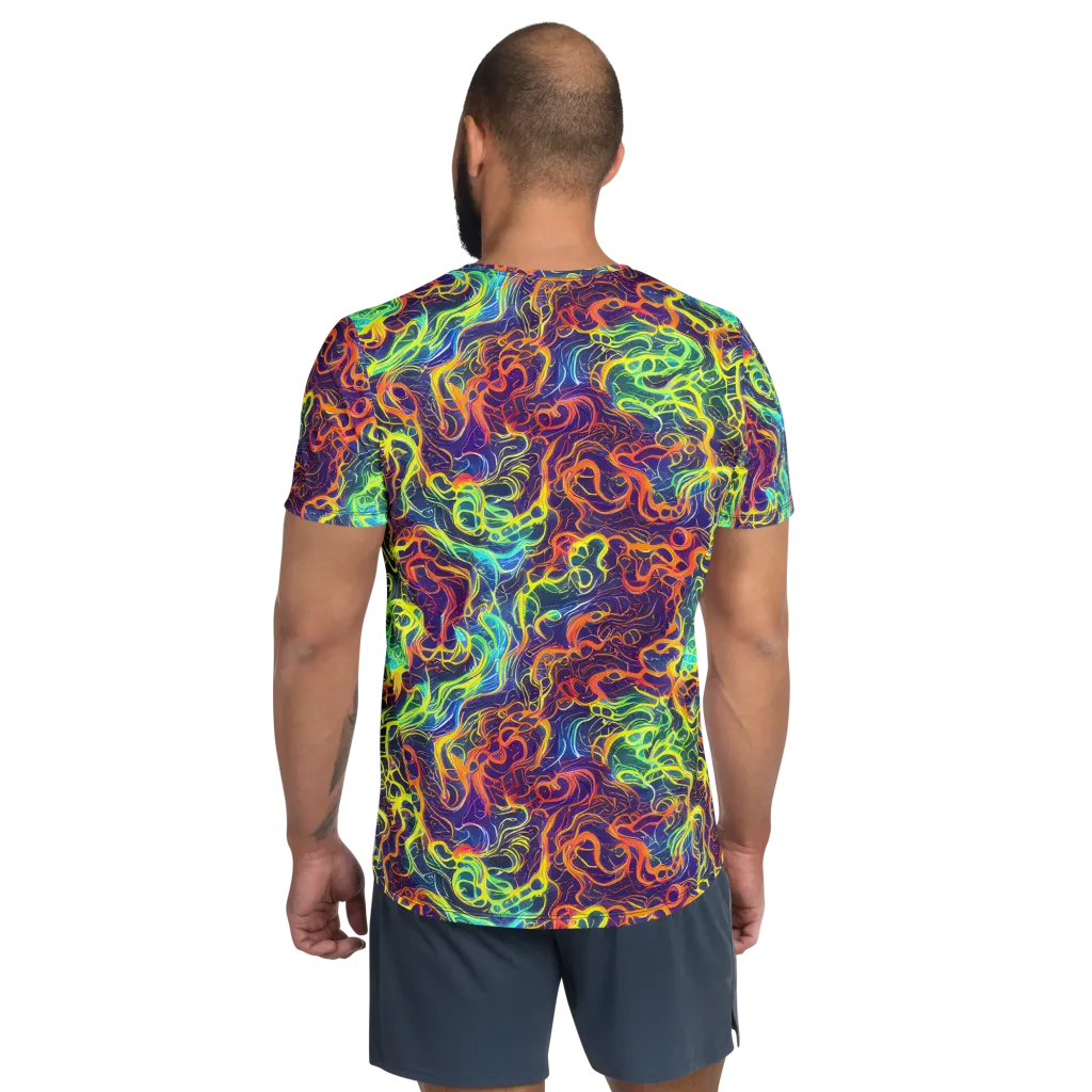 Afterdark Surge on Men's Athletic T-Shirt — Back