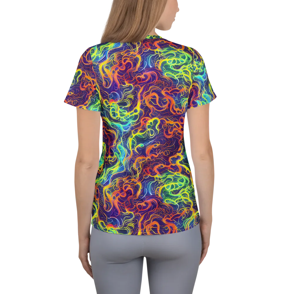 Afterdark Surge on Women's Athletic T-Shirt — Back