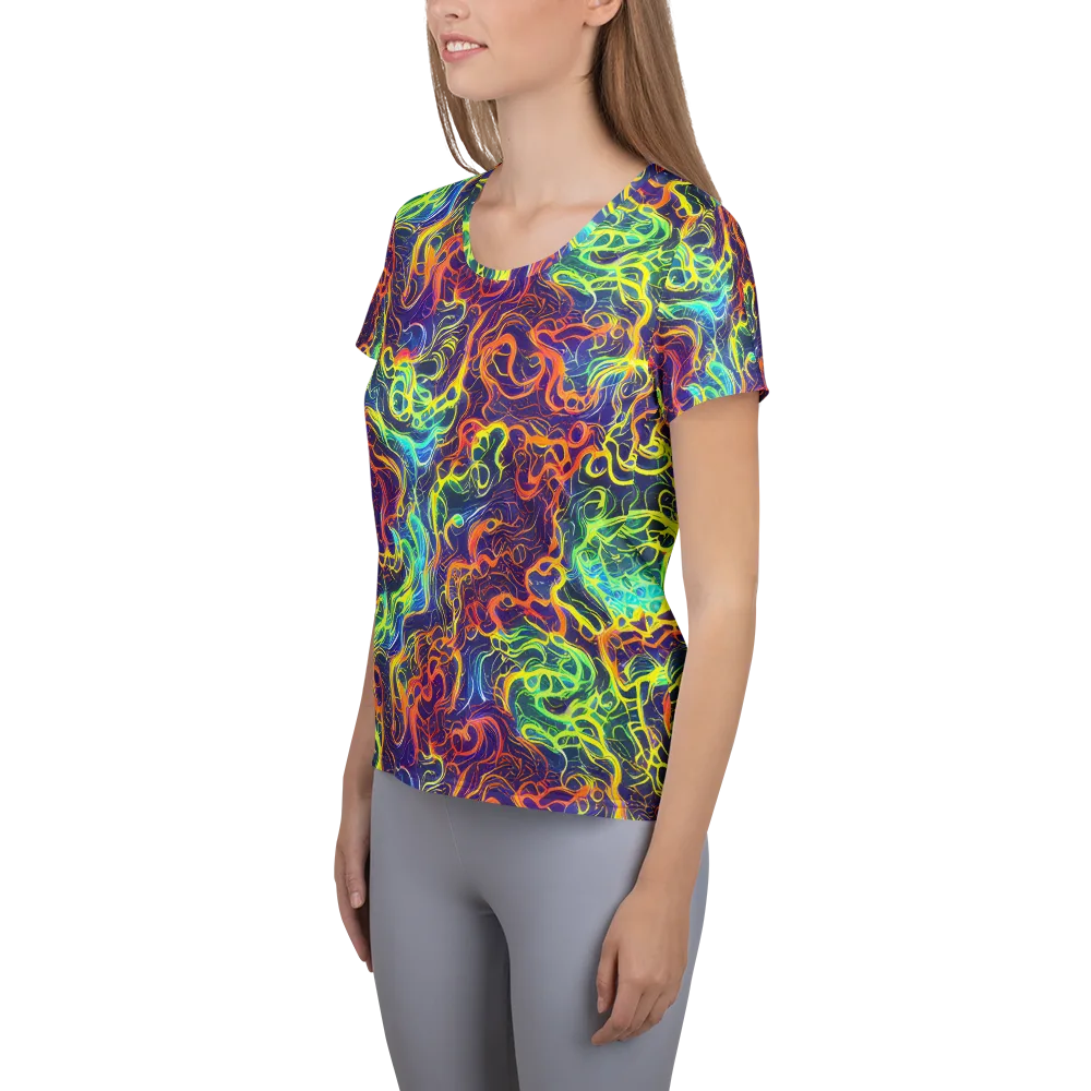 Afterdark Surge on Women's Athletic T-Shirt — Left
