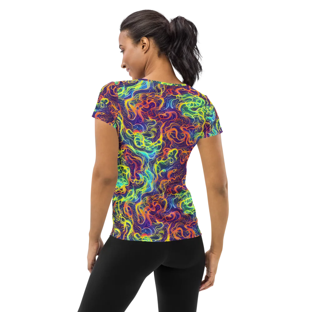 Afterdark Surge on Women's Athletic T-Shirt — Back