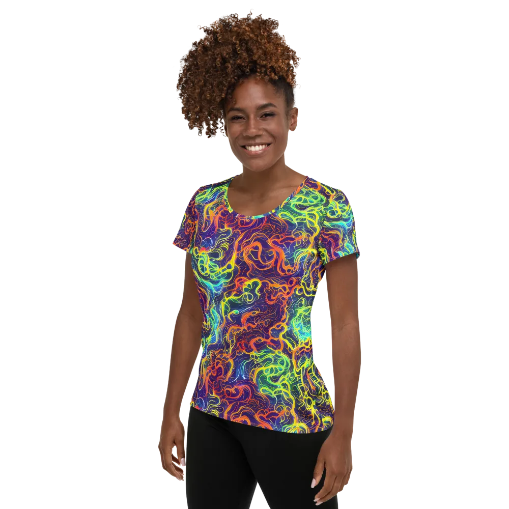 Afterdark Surge on Women's Athletic T-Shirt — Left