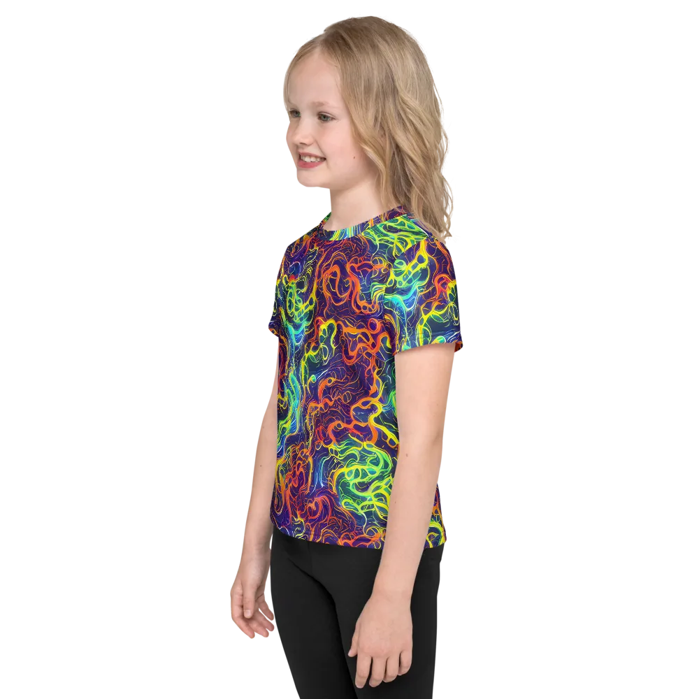 Afterdark Surge on Kids Crew Neck T-Shirt — Left