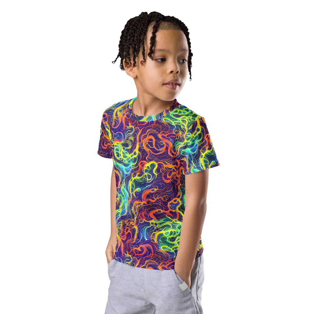 Afterdark Surge on Kids Crew Neck T-Shirt — Left Front