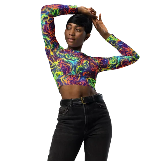Afterdark Surge on a Long Sleeve Crop Top