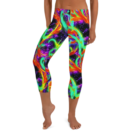 Cosmic Flare on a Capri Leggings