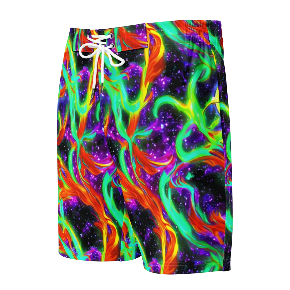Cosmic Flare on Men's Board Shorts — Front