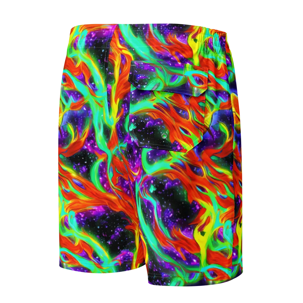 Cosmic Flare on Men's Board Shorts — Back